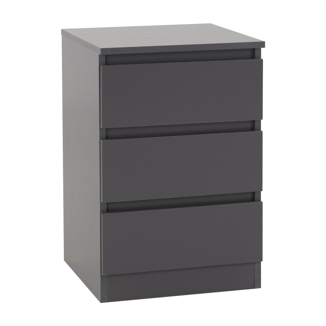 Pair of Malvern 3 Drawer Bedside Tables - Seconique