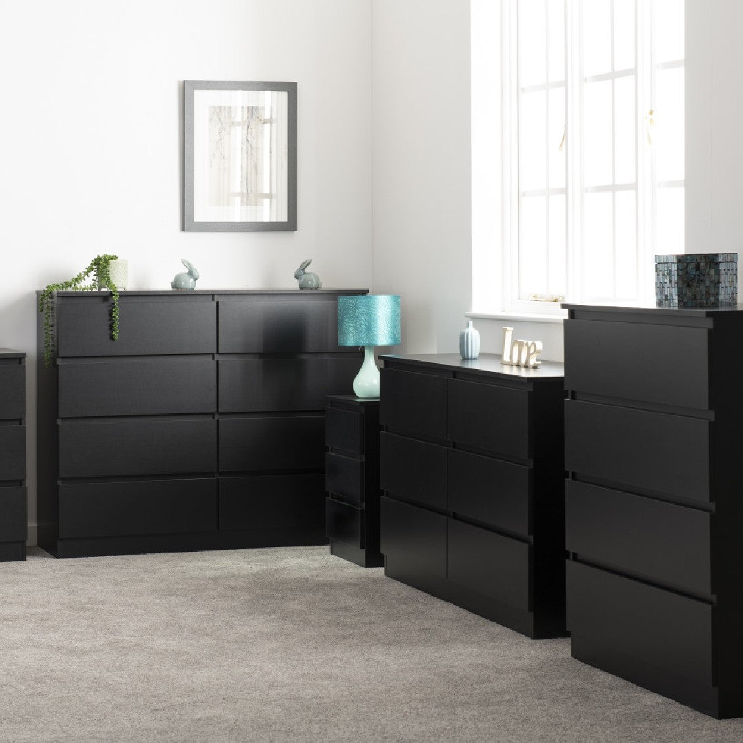 Pair of Malvern 3 Drawer Bedside Tables - Seconique