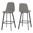 Pair of Quebec Faux Leather Stools - Seconique