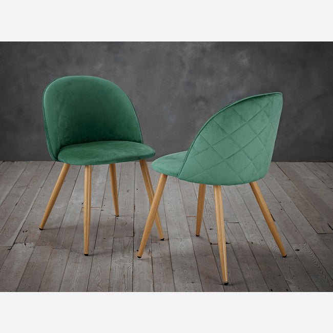 Pair of Venice Velvet Dining Chairs - LPD