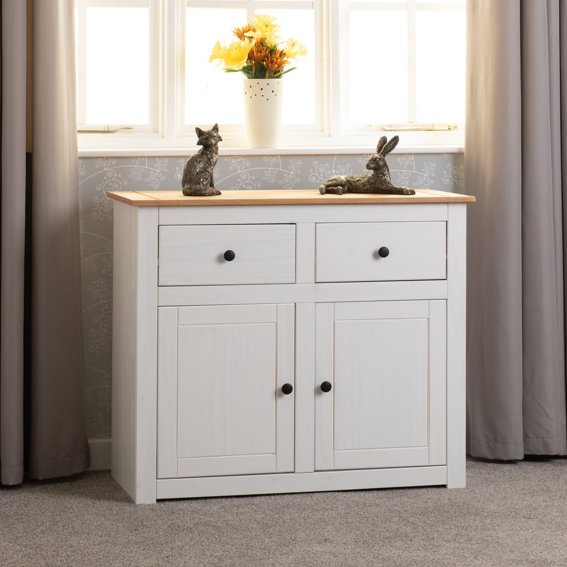 Panama 2 Door 2 Drawer Sideboard - Seconique