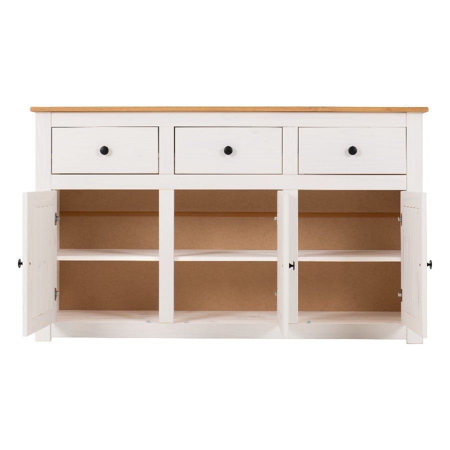 Panama 3 Door 3 Drawer Sideboard - Seconique