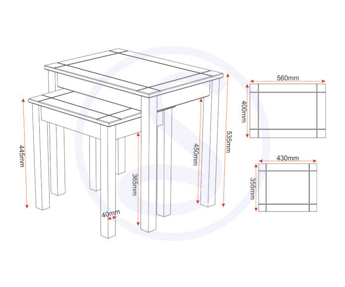 Panama Nest of Two Tables - Seconique