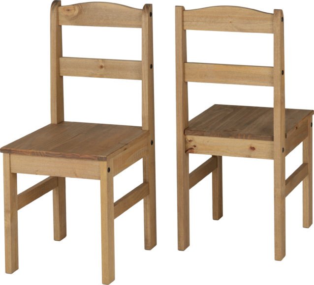 Panama Waxed Pine Dining Table Set with 4 Chairs - Seconique