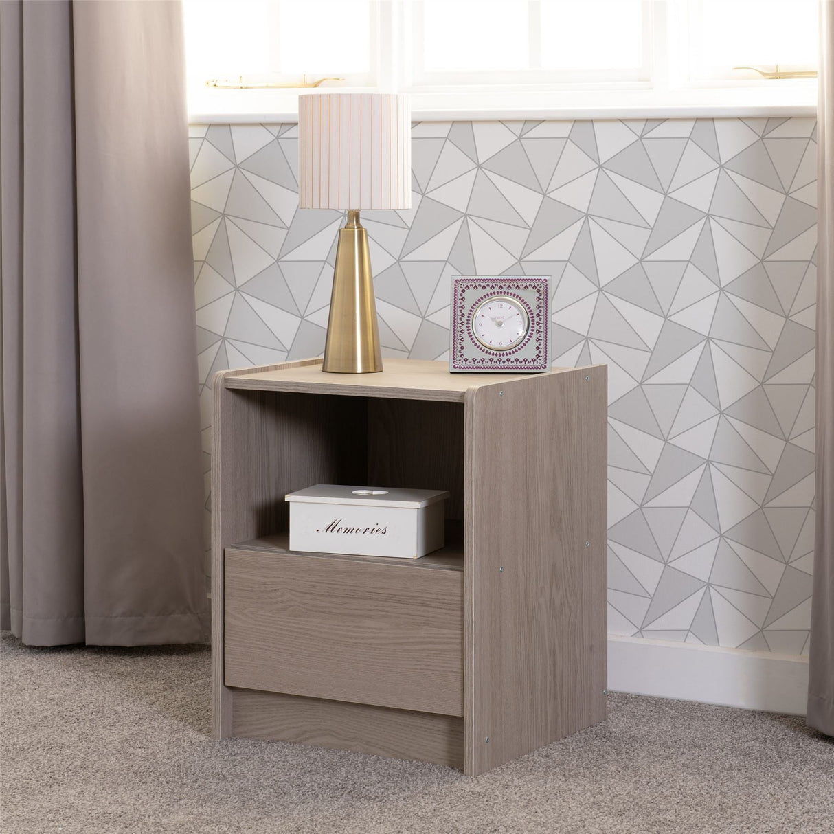 Paris 1 Drawer Bedside - Seconique