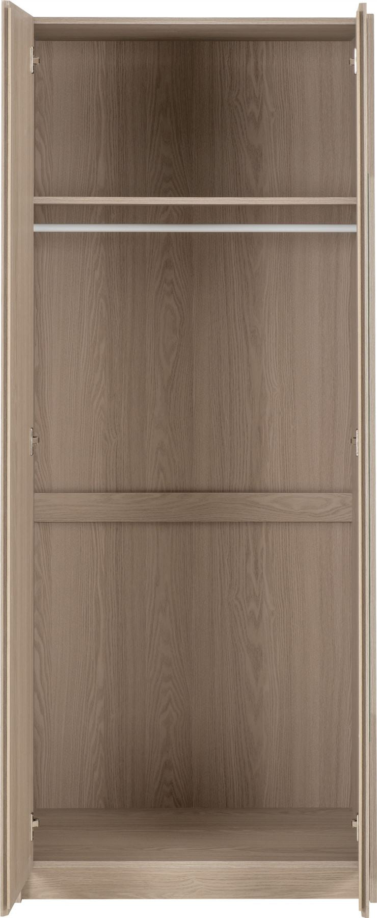 Paris 2 Door Mirrored Wardrobe - Seconique