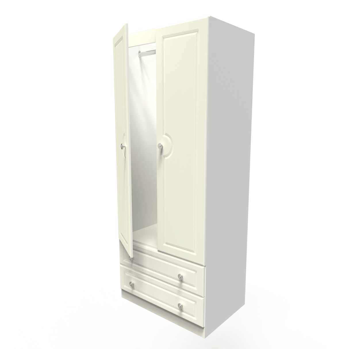Pembroke 2 Door 2 Drawer Wardrobe - Welcome Furniture