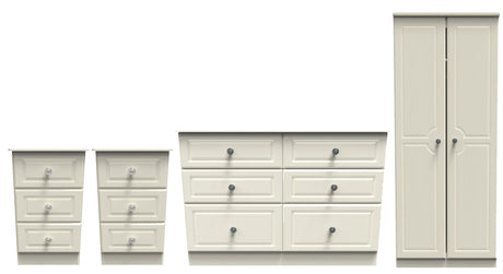 Pembroke 3 Drawer Bedside, 6 Drawer Chest & Wardrobe - Welcome Furniture