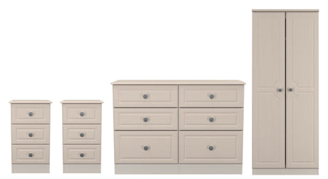 Pembroke 3 Drawer Bedside, 6 Drawer Chest & Wardrobe - Welcome Furniture