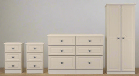 Pembroke 3 Drawer Bedside, 6 Drawer Chest & Wardrobe - Welcome Furniture