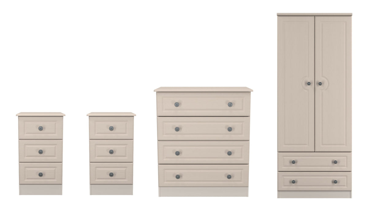 Pembroke 3 Drawer Bedsides, 4 Drawer Chest & Wardrobe - Welcome Furniture