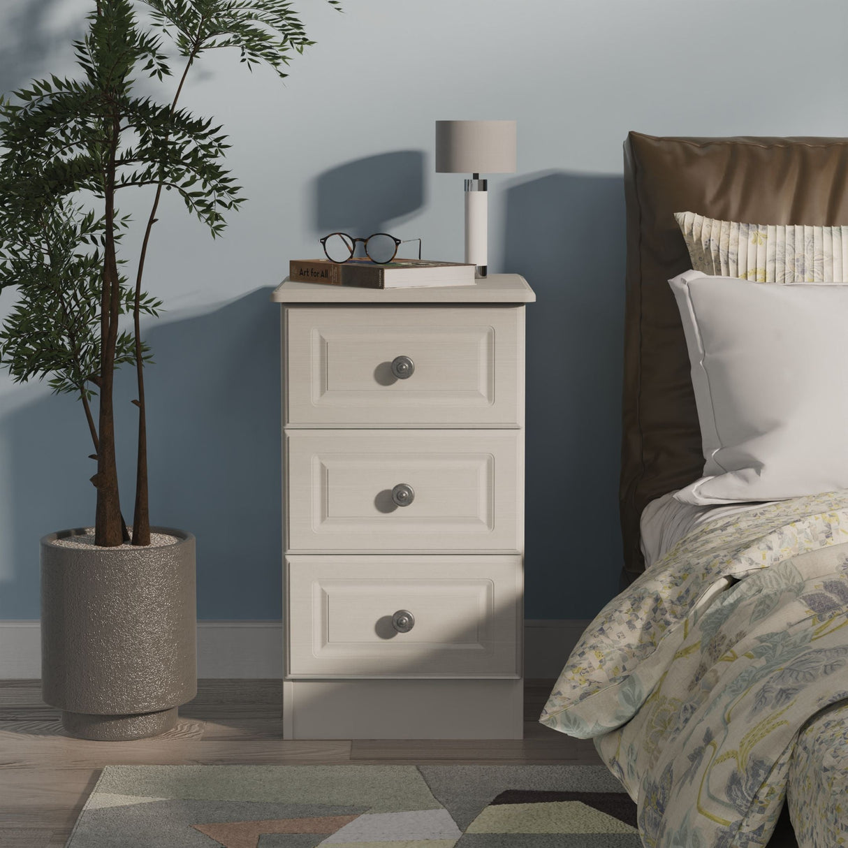 Pembroke Wardrobe, 3 Drawer Bedsides & 4 Drawer Chest - Welcome Furniture