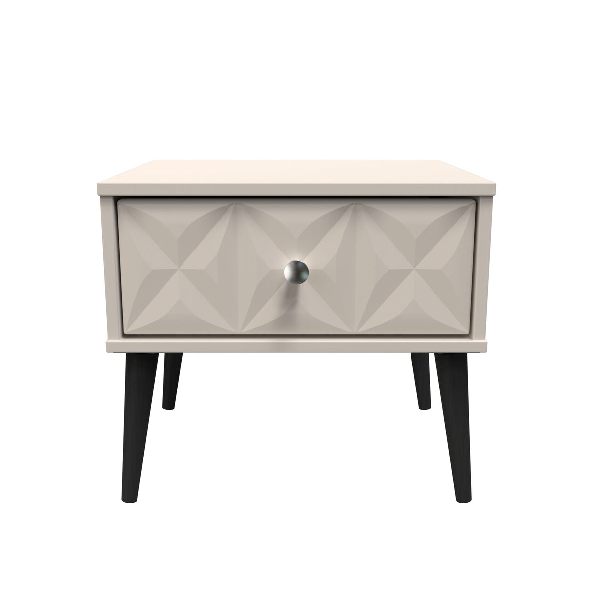 Pixel 1 Drawer Bedside Cabinet with Dark Scandinavian Legs - Welcome Furniture