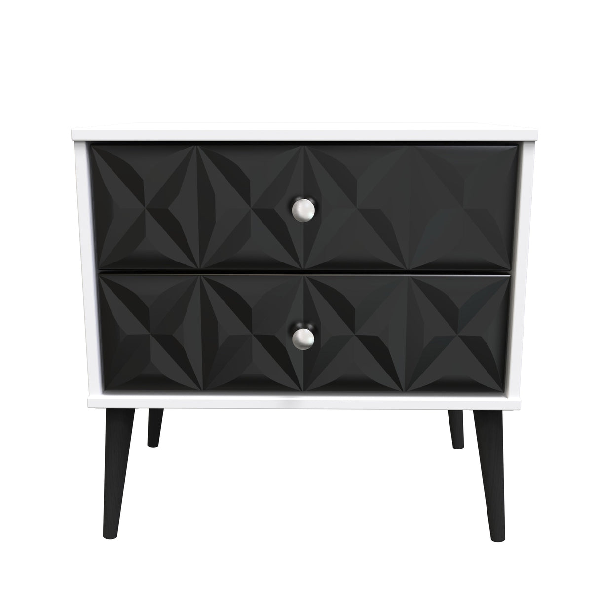 Pixel 2 Drawer Midi Chest with Dark Scandinavian Legs - Welcome Furniture