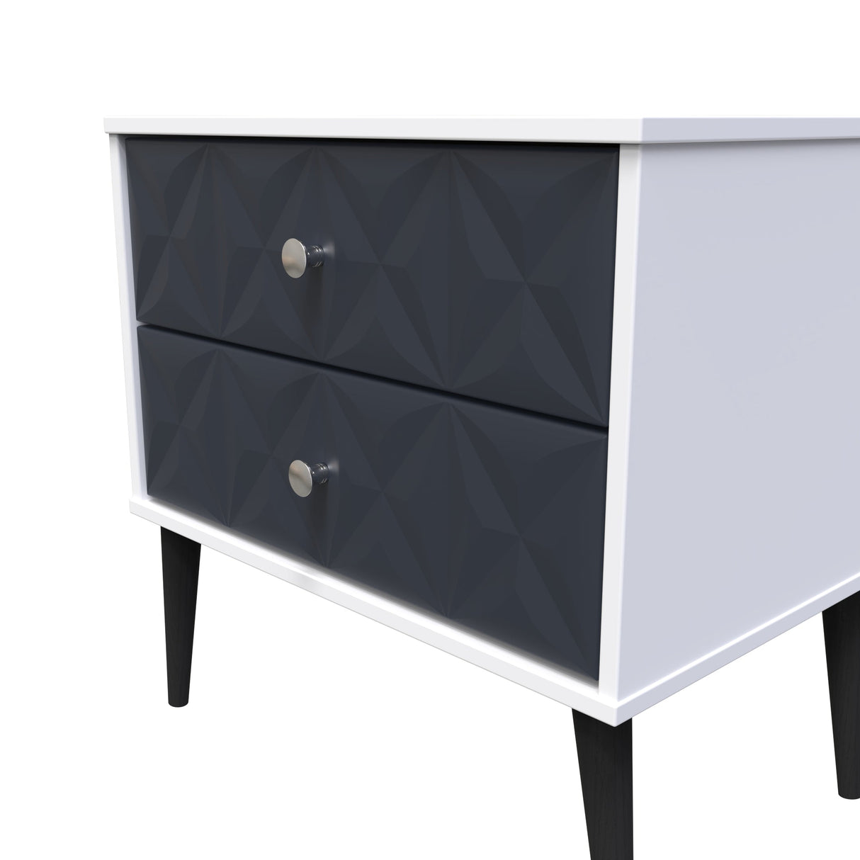 Pixel 2 Drawer Midi Chest with Dark Scandinavian Legs - Welcome Furniture