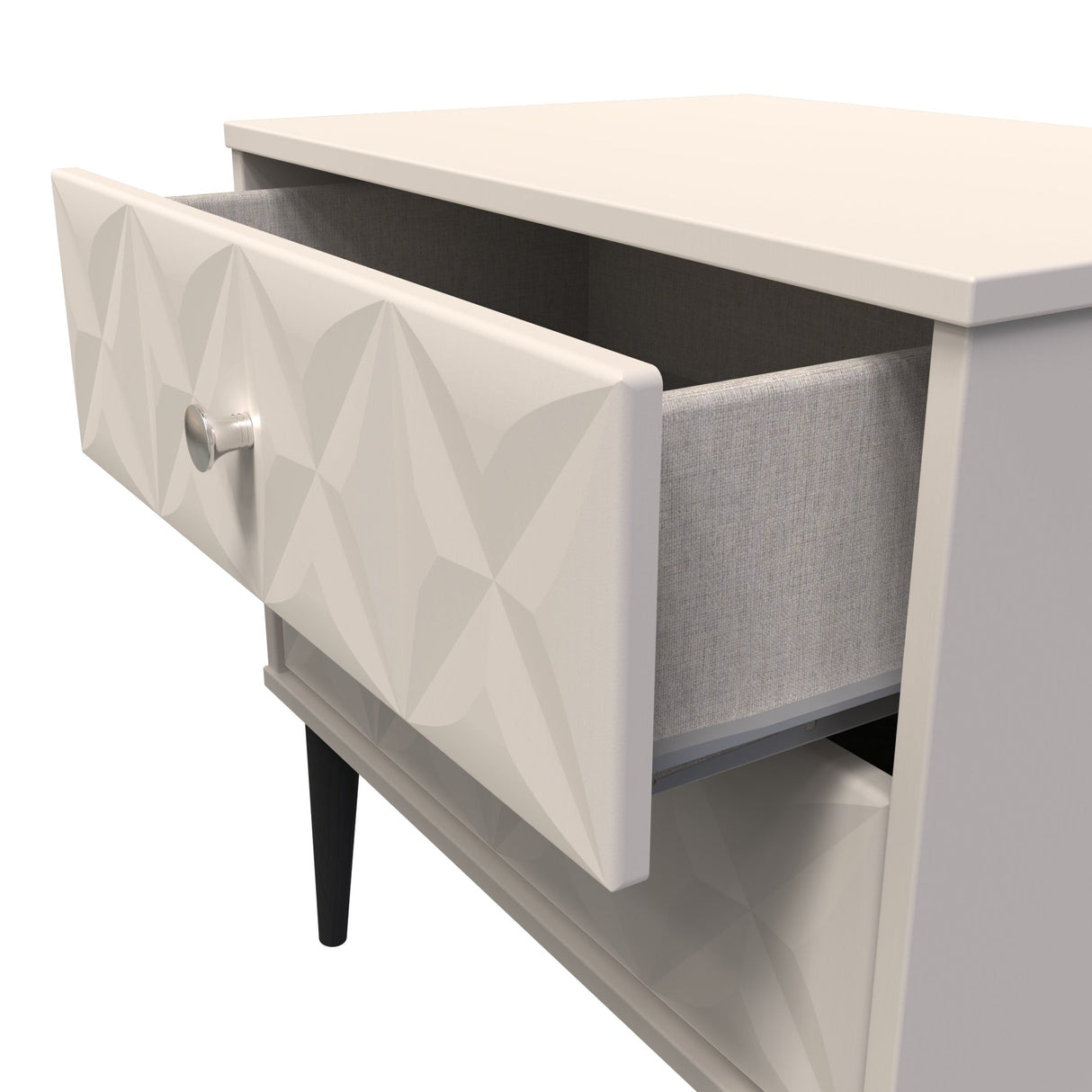 Pixel 2 Drawer Midi Chest with Dark Scandinavian Legs - Welcome Furniture