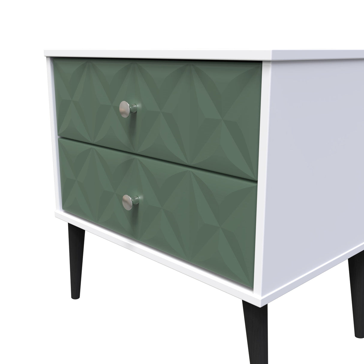 Pixel 2 Drawer Midi Chest with Dark Scandinavian Legs - Welcome Furniture