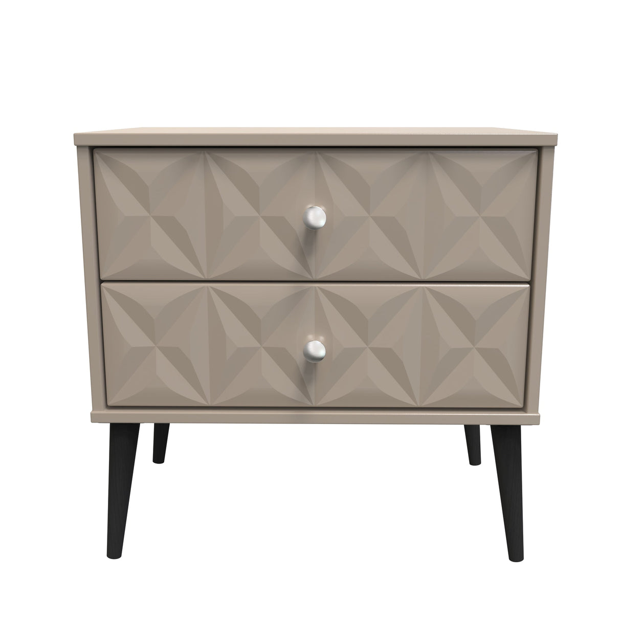 Pixel 2 Drawer Midi Chest with Dark Scandinavian Legs - Welcome Furniture