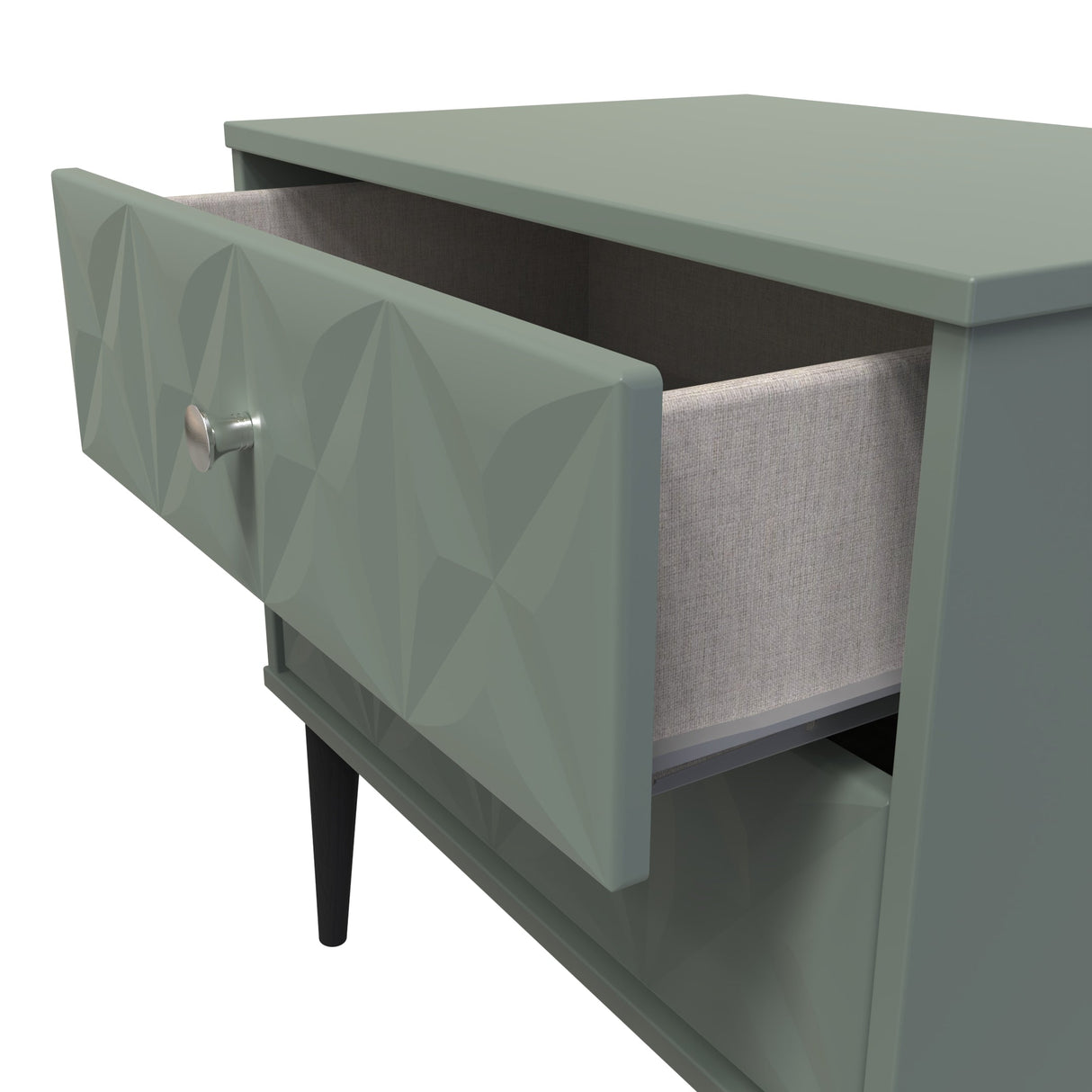 Pixel 2 Drawer Midi Chest with Dark Scandinavian Legs - Welcome Furniture