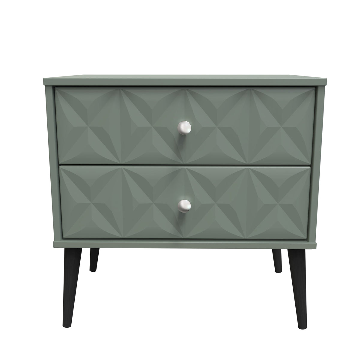 Pixel 2 Drawer Midi Chest with Dark Scandinavian Legs - Welcome Furniture