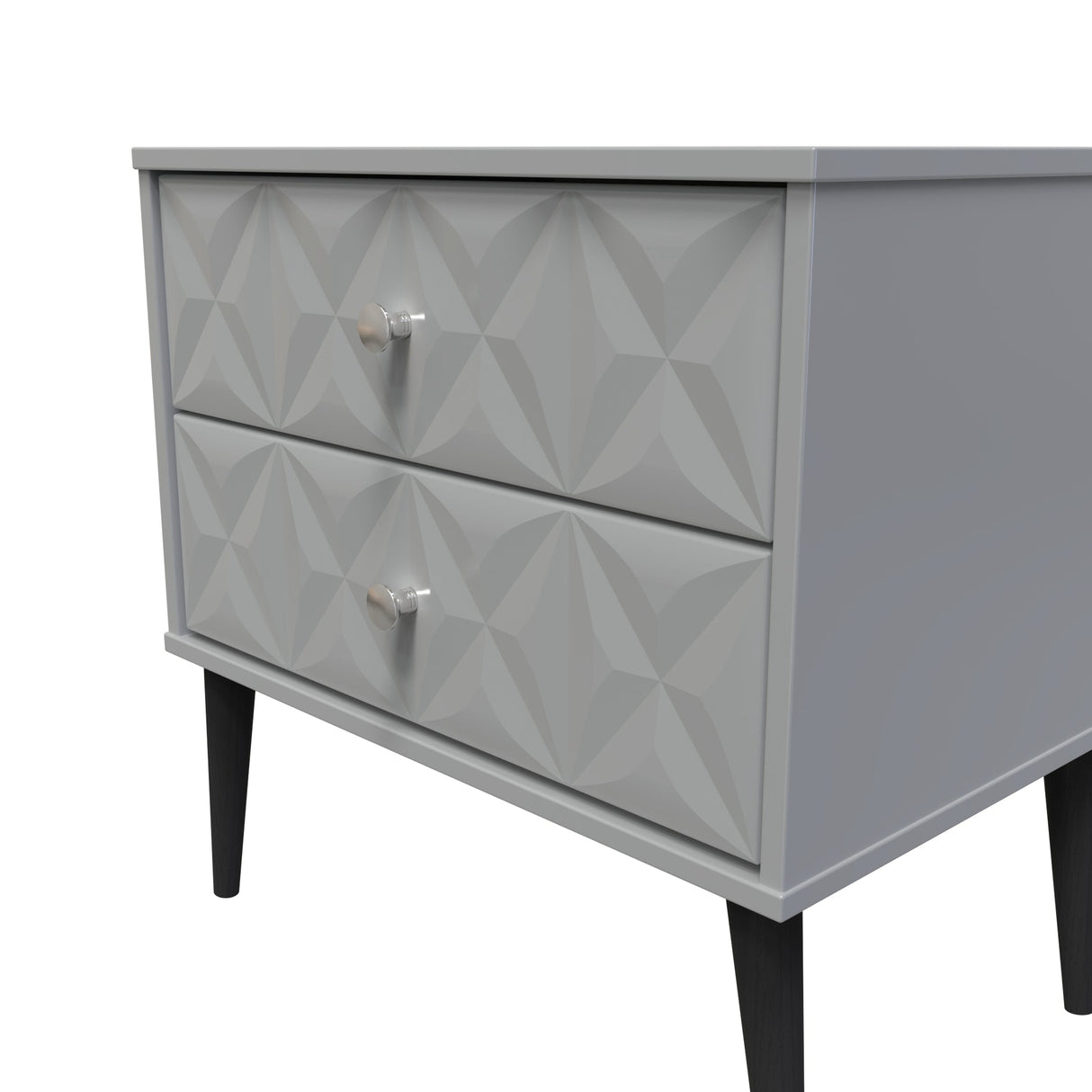 Pixel 2 Drawer Midi Chest with Dark Scandinavian Legs - Welcome Furniture