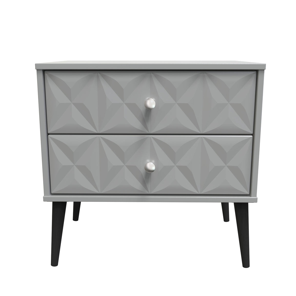 Pixel 2 Drawer Midi Chest with Dark Scandinavian Legs - Welcome Furniture