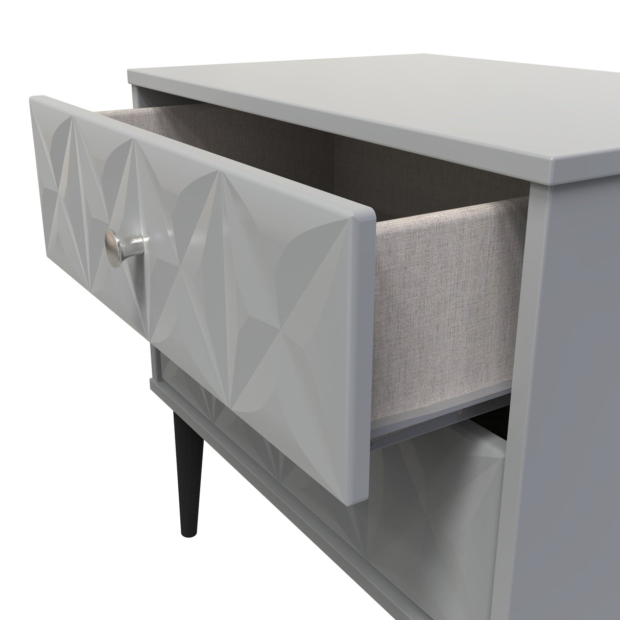 Pixel 2 Drawer Midi Chest with Dark Scandinavian Legs - Welcome Furniture
