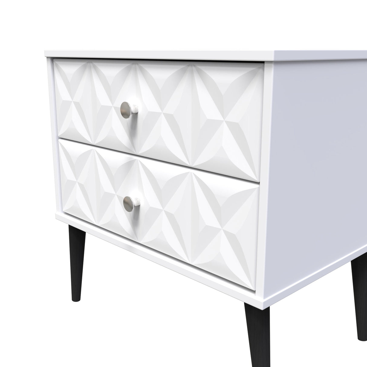 Pixel 2 Drawer Midi Chest with Dark Scandinavian Legs - Welcome Furniture