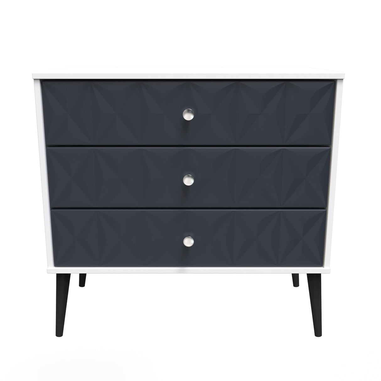 Pixel 3 Drawer Chest with Dark Scandinavian Legs - Welcome Furniture