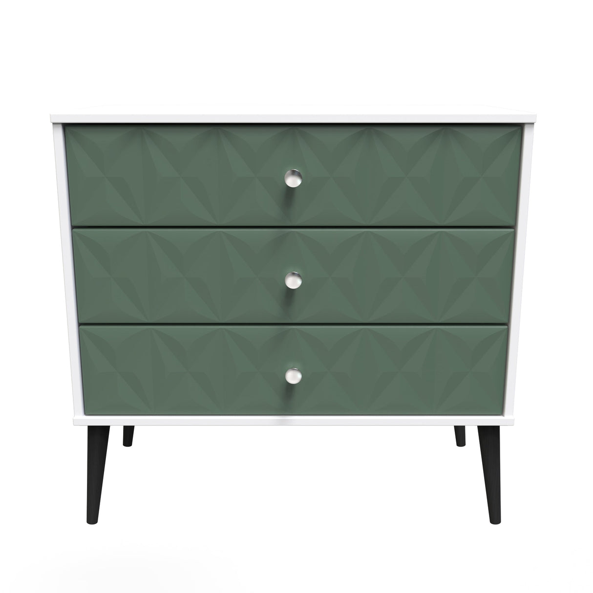 Pixel 3 Drawer Chest with Dark Scandinavian Legs - Welcome Furniture