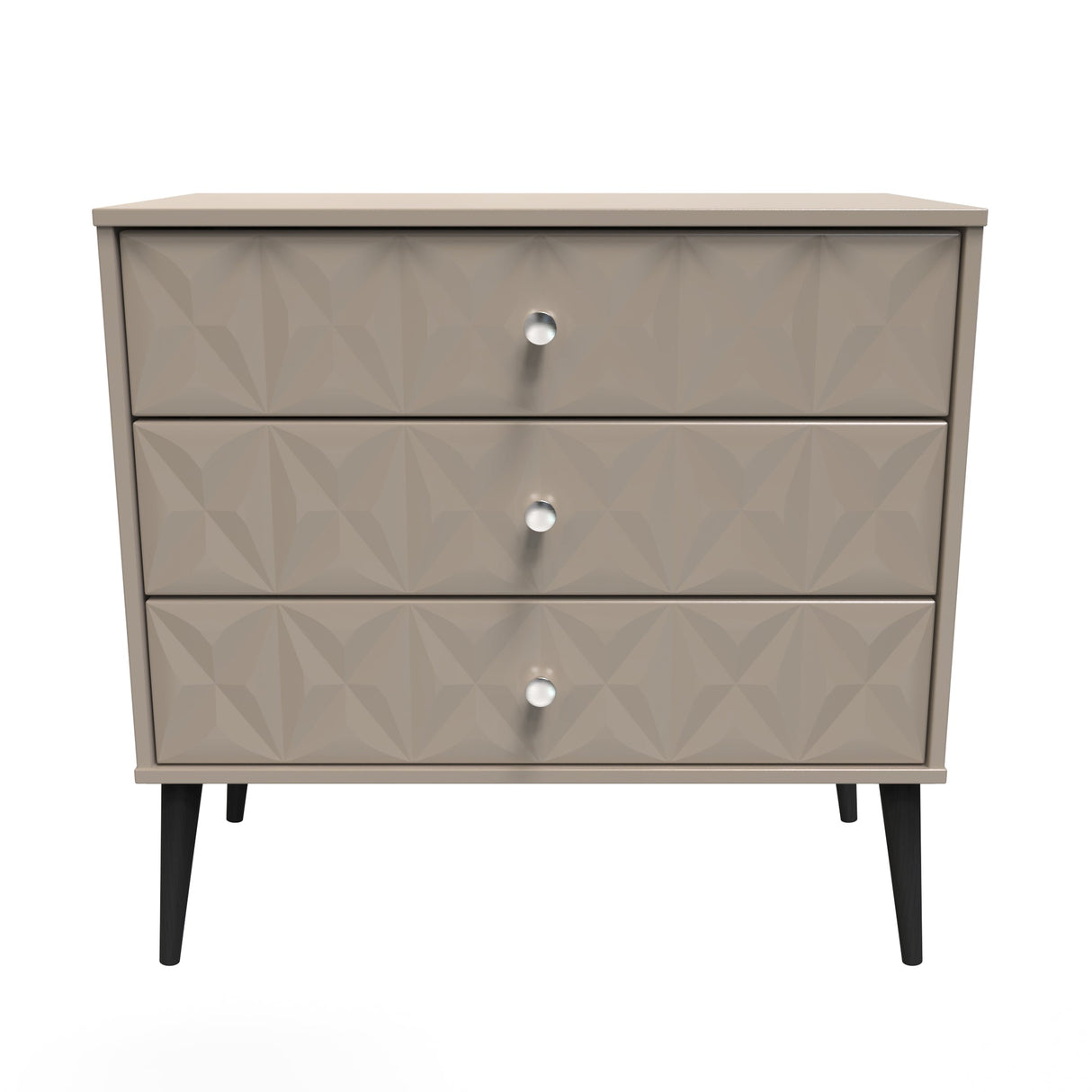 Pixel 3 Drawer Chest with Dark Scandinavian Legs - Welcome Furniture