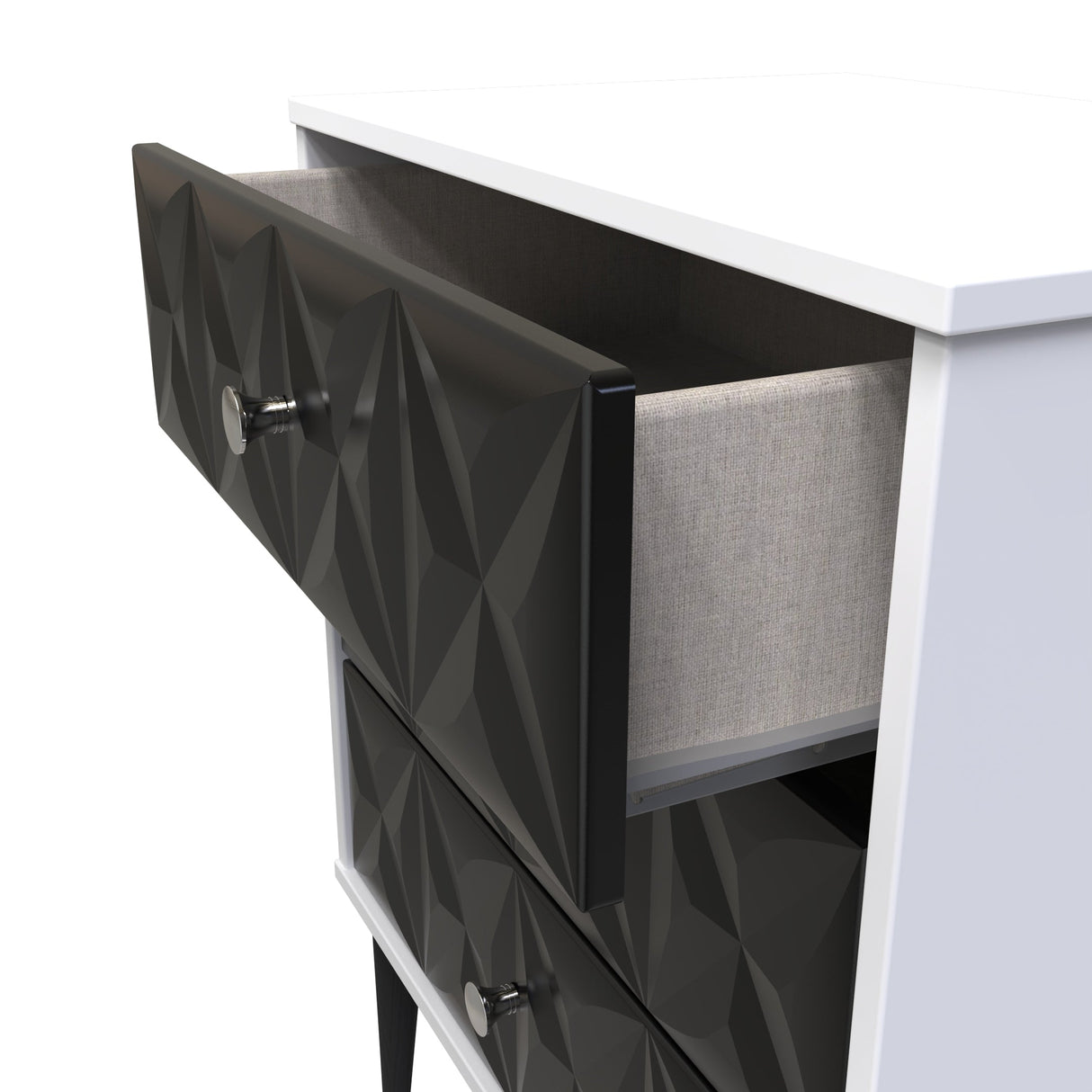 Pixel 3 Drawer Midi Chest with Dark Scandinavian Legs - Welcome Furniture