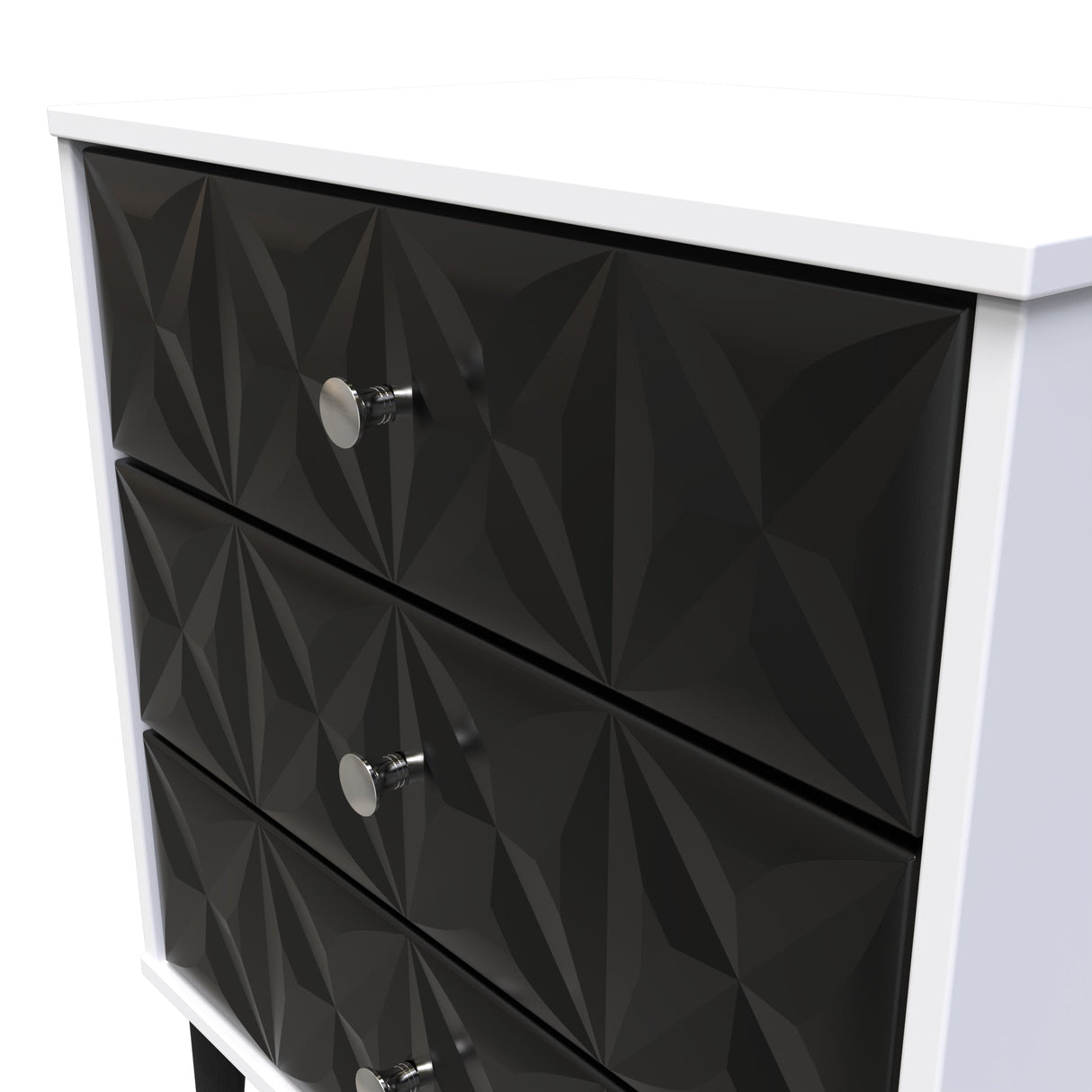Pixel 3 Drawer Midi Chest with Dark Scandinavian Legs - Welcome Furniture