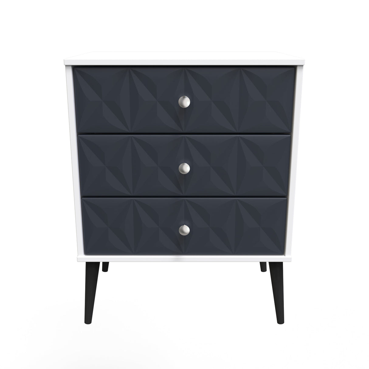 Pixel 3 Drawer Midi Chest with Dark Scandinavian Legs - Welcome Furniture
