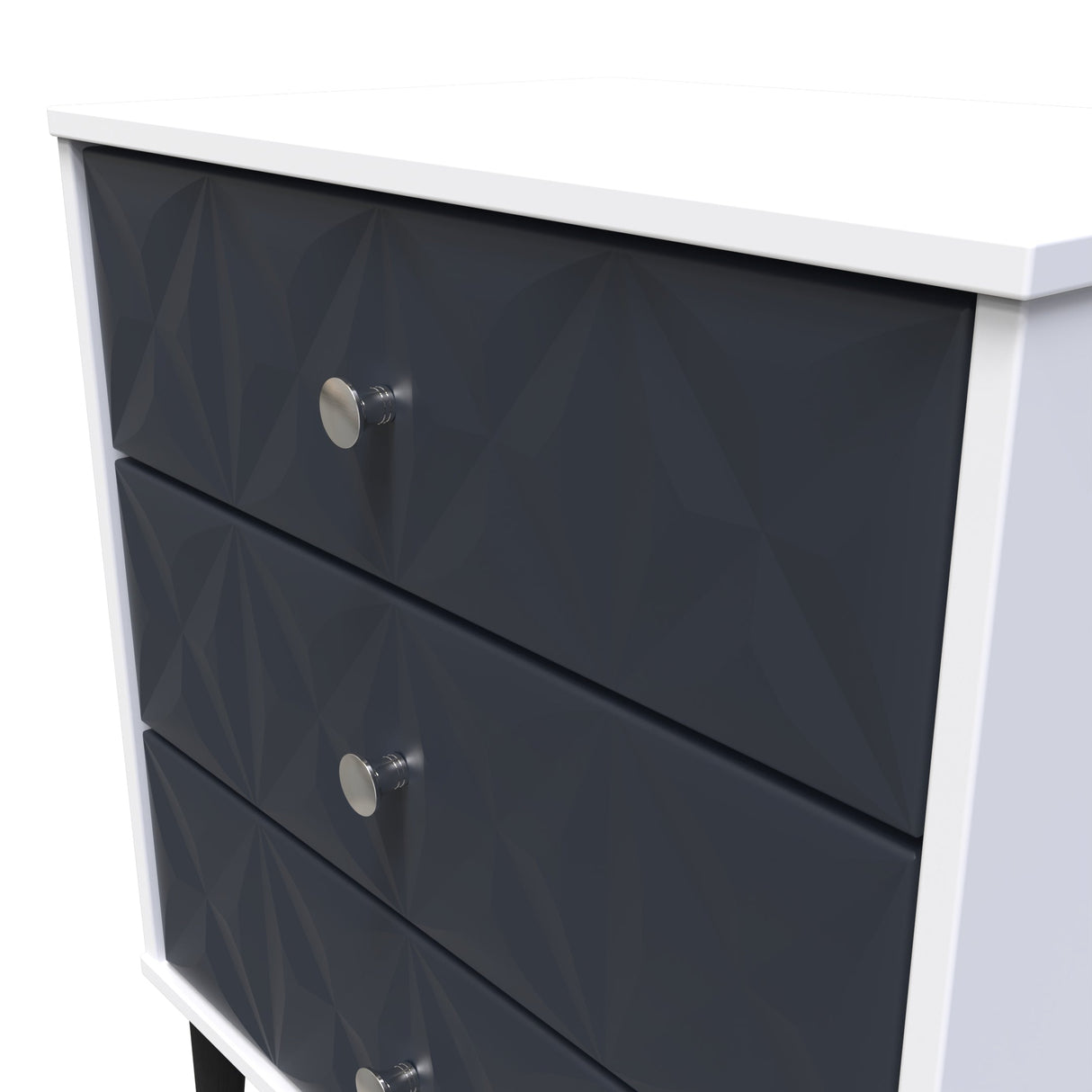 Pixel 3 Drawer Midi Chest with Dark Scandinavian Legs - Welcome Furniture