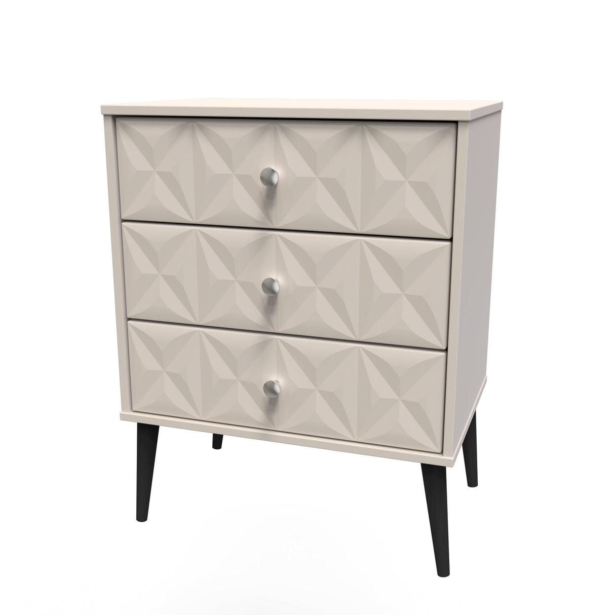 Pixel 3 Drawer Midi Chest with Dark Scandinavian Legs - Welcome Furniture