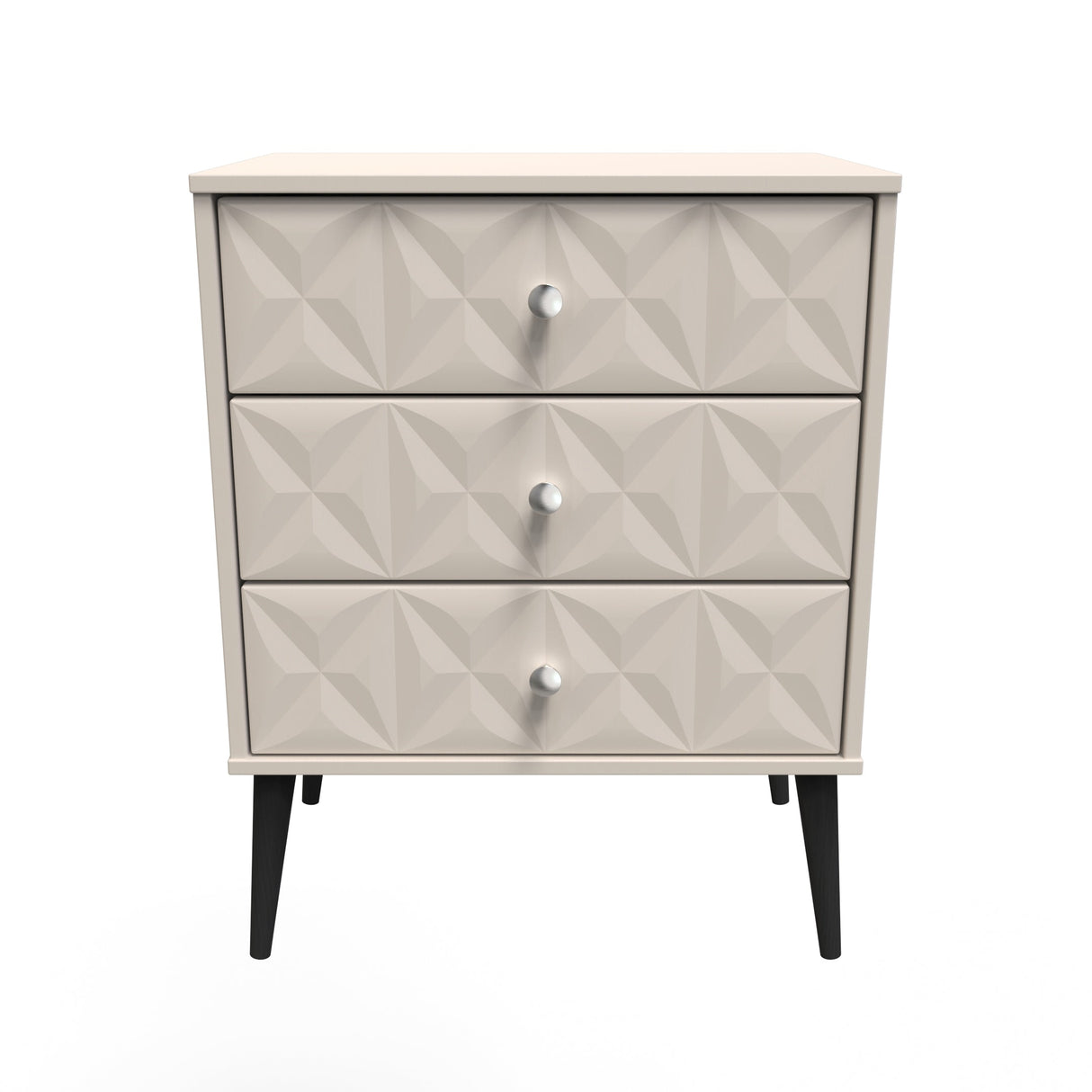 Pixel 3 Drawer Midi Chest with Dark Scandinavian Legs - Welcome Furniture
