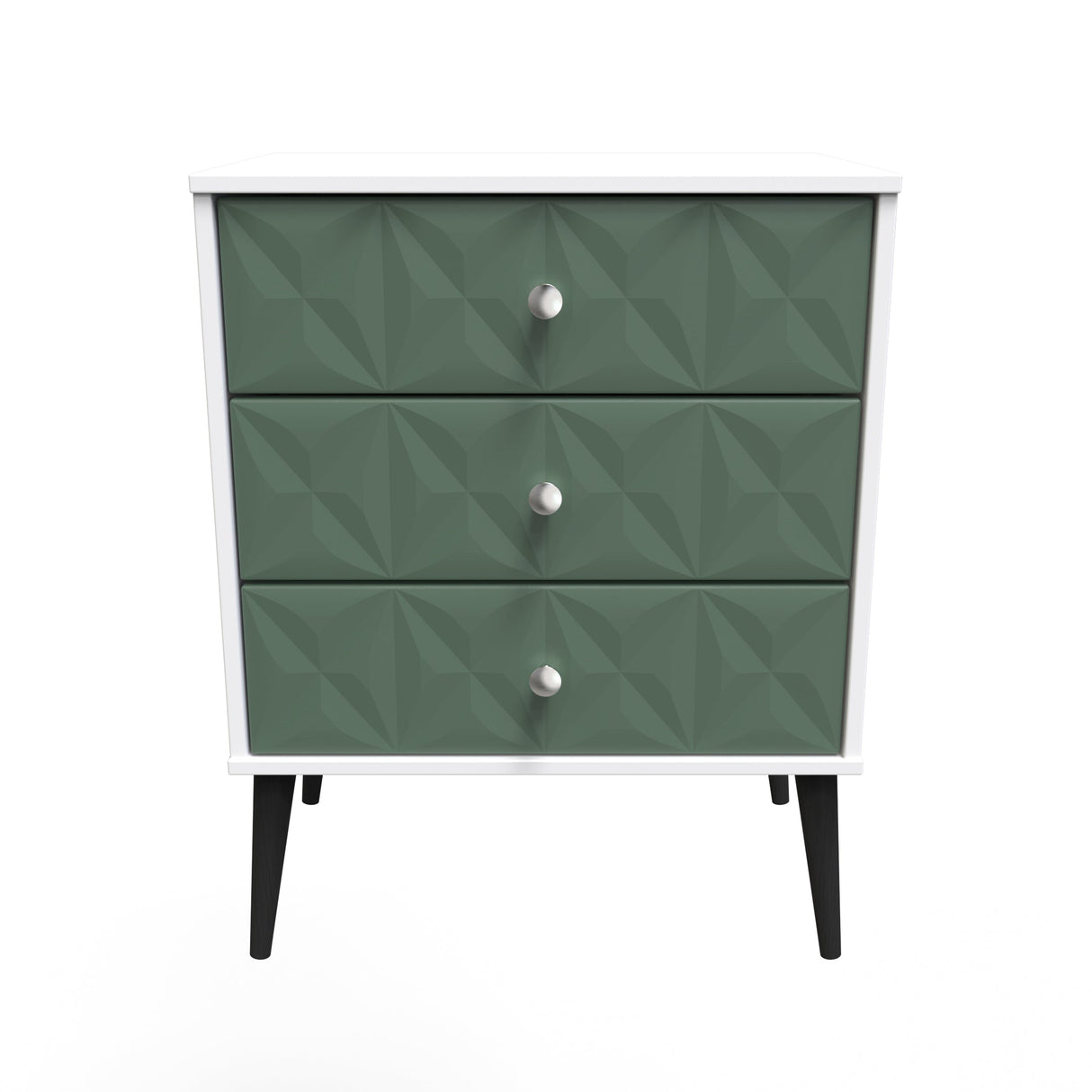 Pixel 3 Drawer Midi Chest with Dark Scandinavian Legs - Welcome Furniture