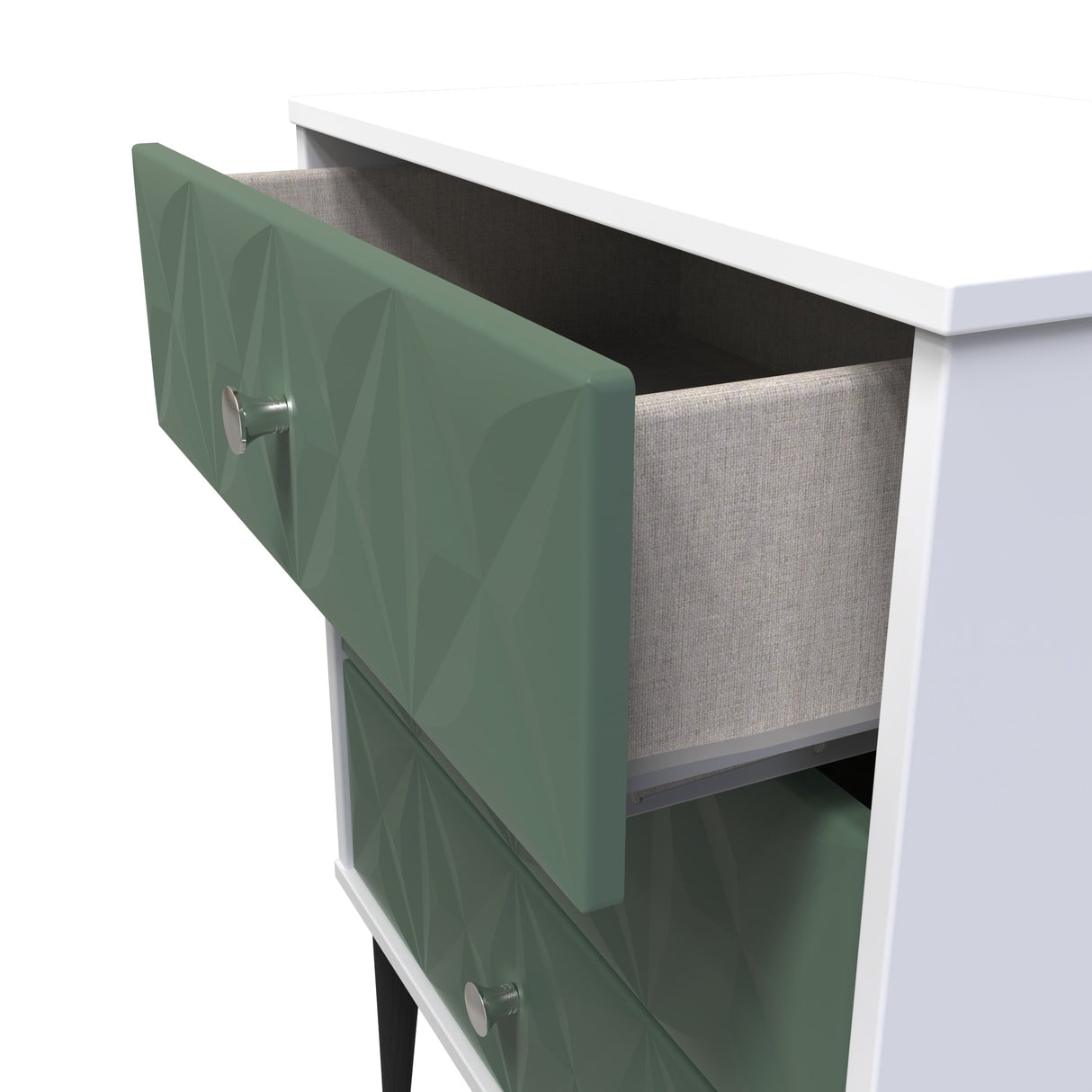 Pixel 3 Drawer Midi Chest with Dark Scandinavian Legs - Welcome Furniture
