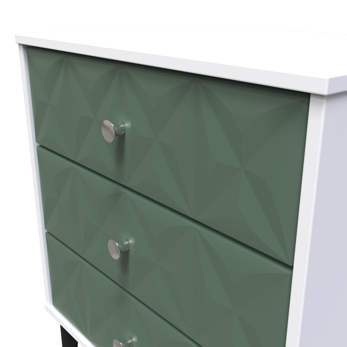 Pixel 3 Drawer Midi Chest with Dark Scandinavian Legs - Welcome Furniture