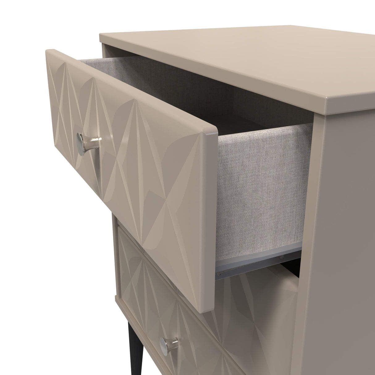 Pixel 3 Drawer Midi Chest with Dark Scandinavian Legs - Welcome Furniture