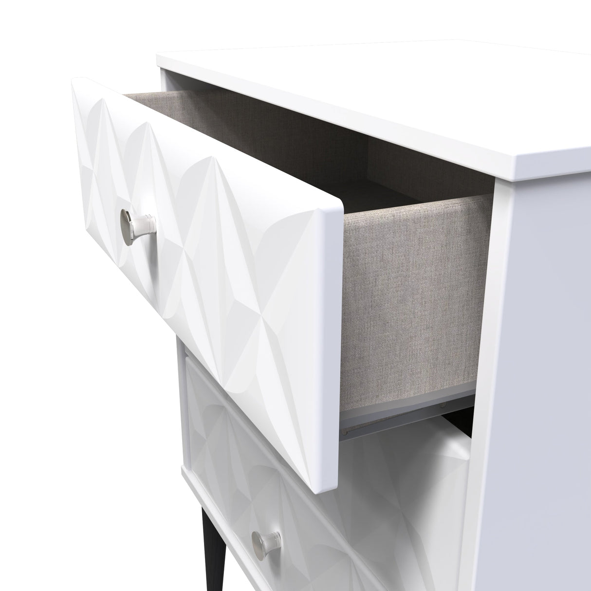 Pixel 3 Drawer Midi Chest with Dark Scandinavian Legs - Welcome Furniture