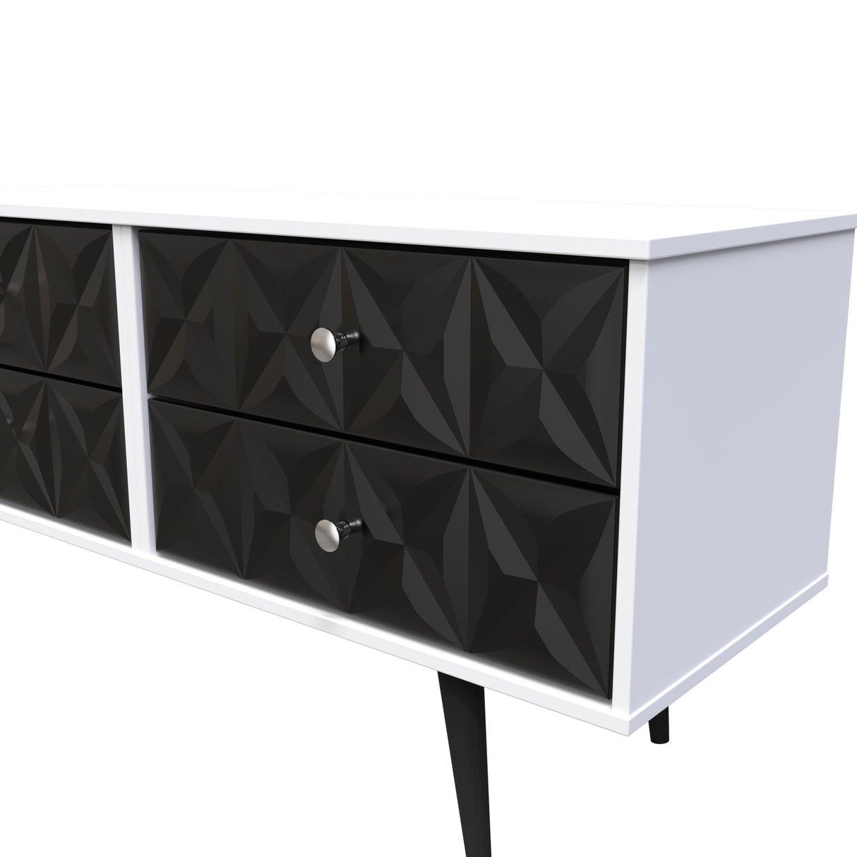 Pixel 4 Drawer Bed Box with Dark Scandinavian Legs - Welcome Furniture