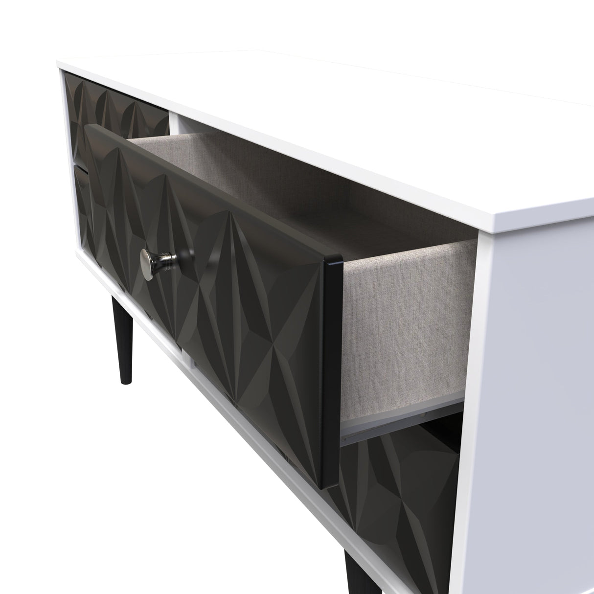 Pixel 4 Drawer Bed Box with Dark Scandinavian Legs - Welcome Furniture