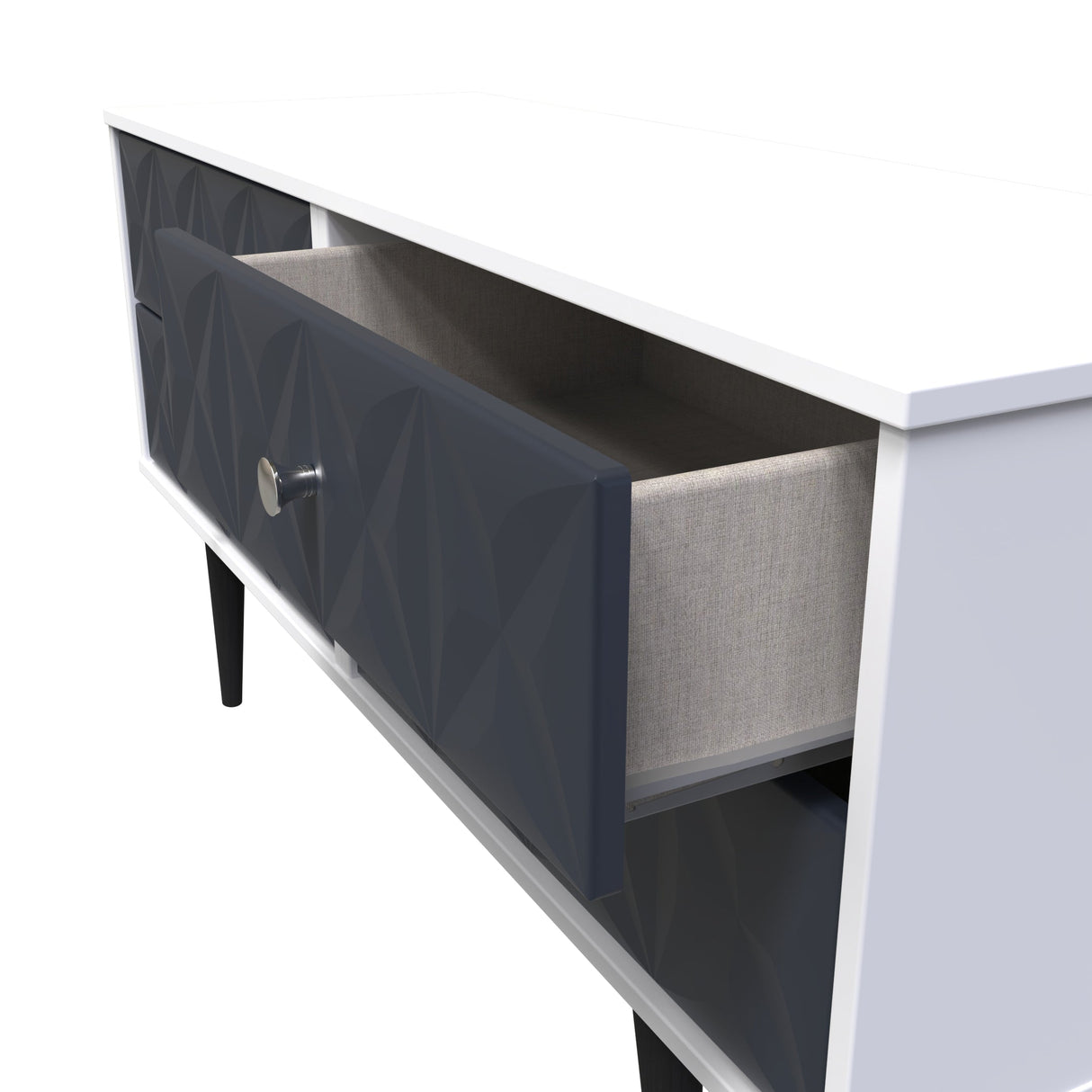 Pixel 4 Drawer Bed Box with Dark Scandinavian Legs - Welcome Furniture