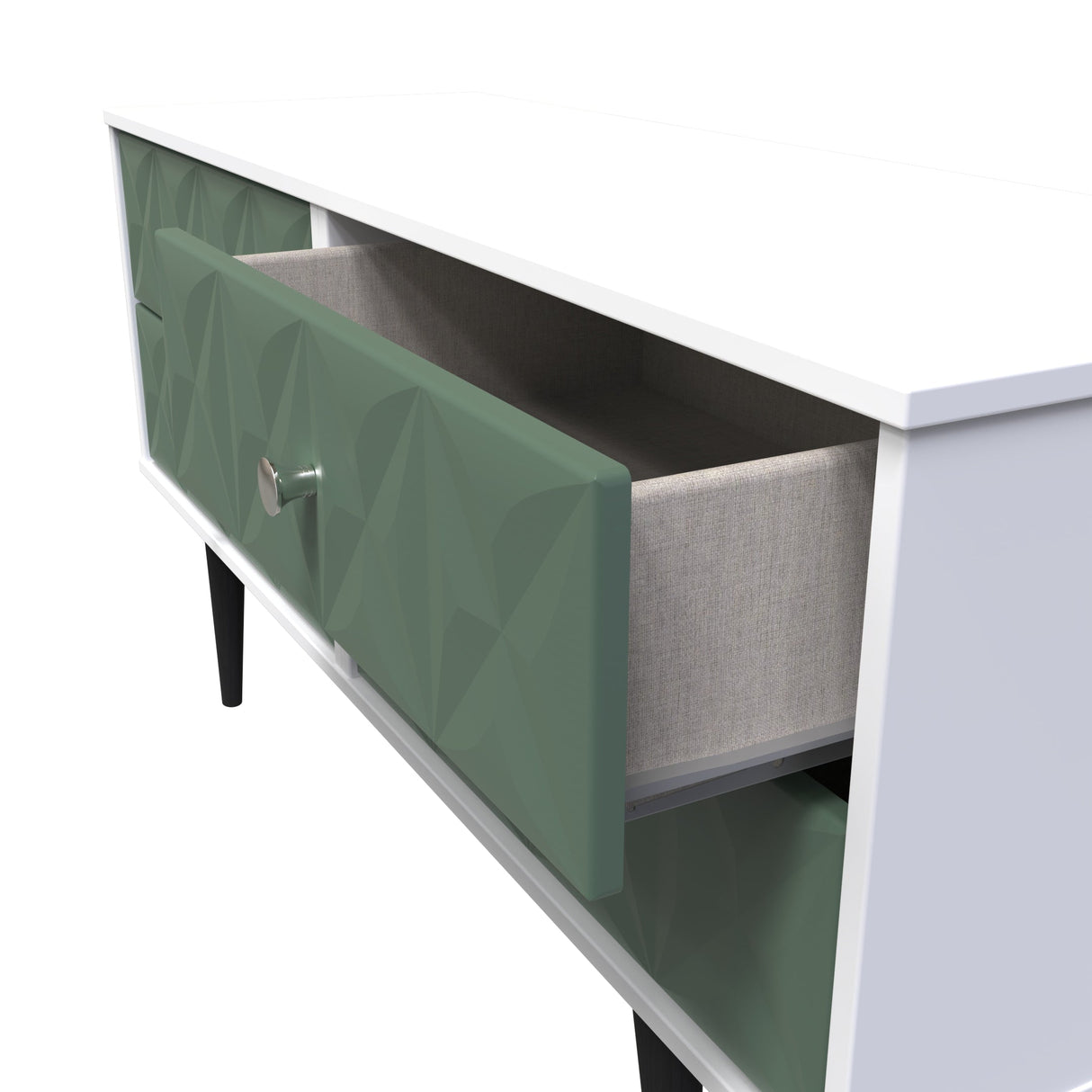 Pixel 4 Drawer Bed Box with Dark Scandinavian Legs - Welcome Furniture