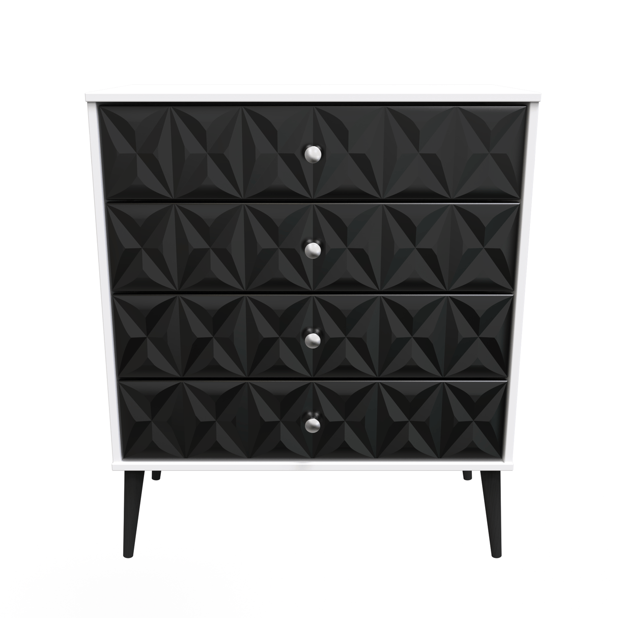 Pixel 4 Drawer Chest with Dark Scandinavian Legs - Welcome Furniture