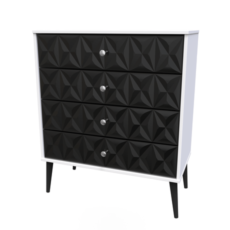 Pixel 4 Drawer Chest with Dark Scandinavian Legs - Welcome Furniture