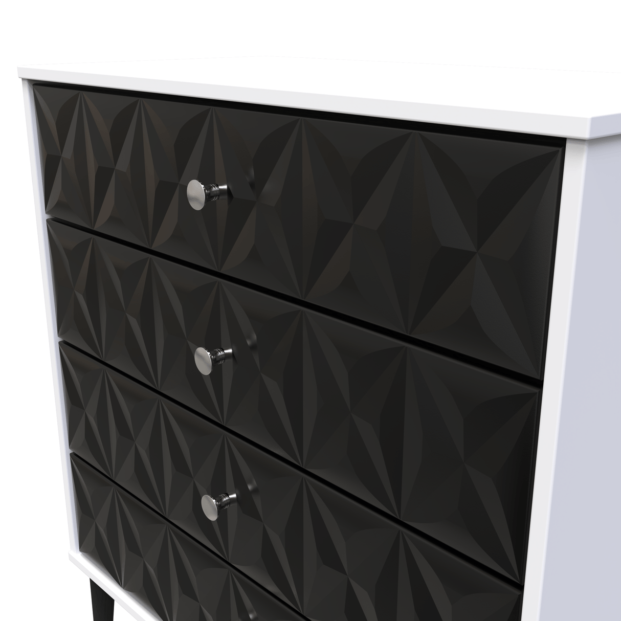 Pixel 4 Drawer Chest with Dark Scandinavian Legs - Welcome Furniture