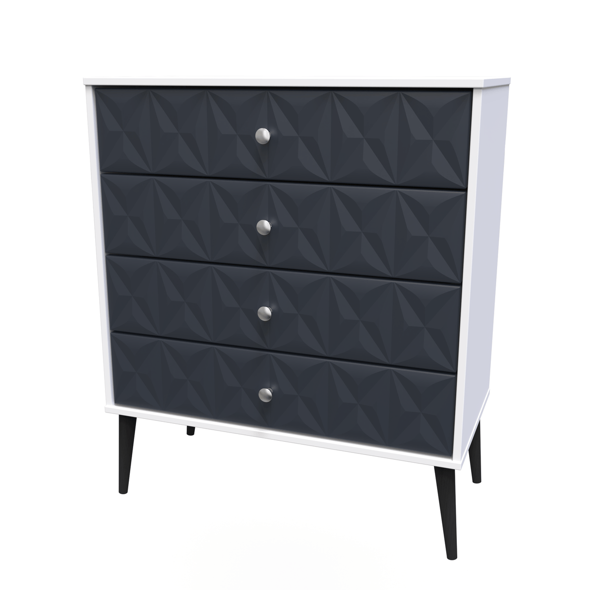 Pixel 4 Drawer Chest with Dark Scandinavian Legs - Welcome Furniture